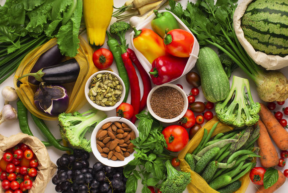 an assortment of fruits and vegetables