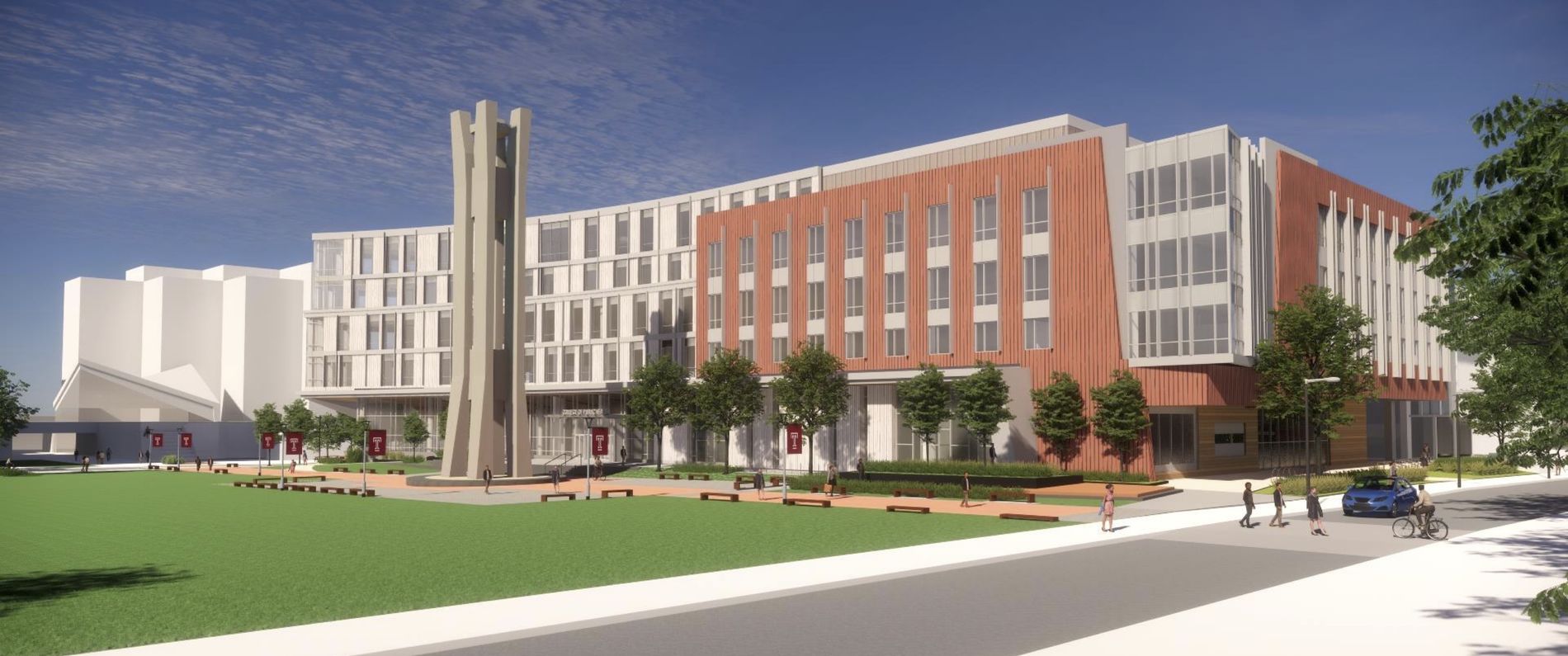 Architectural rendering of the renovated Paley Hall