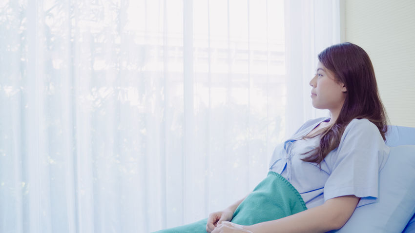 woman in hospital