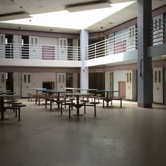 empty common area in correctional facility